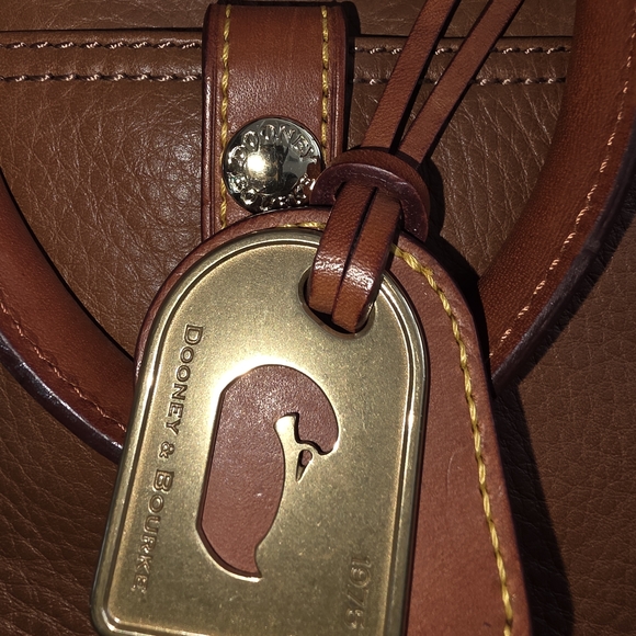Dooney & Bourke Brown Leather Shoulder Bag - Picture 2 of 11